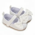 thumbnail image 2 of Generic Baby Girls Mary Jane with Non Slip Soft Sole PU Leather Toddler Dress Shoes for First Walkers Casual Fashion Lightweight Walking(9-12 Months,White), 2 of 8