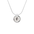 thumbnail image 2 of Delight Jewelry Silvertone Disc 1/2'' Initial - f - Joy Ring Charm Necklace, 18", 2 of 4