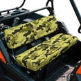 thumbnail image 2 of ZIATUBLES 2-Pack UTV Seat Covers, Waterproof Scratch-Resistant Polyester Protectors for Kawasaki Mule Bench Seats, Yellow Green Black Jungle Camo Print UTV Decor Accessories Part, 2 of 8