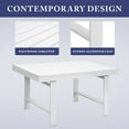 thumbnail image 3 of Superjoe Aluminum Outdoor Patio Furniture Set, Metal Outside Conversation Sets with Dining Table&2 Ottomans, Sectional Sofa Couch Seating Set with Cushion for Backyard, White, 3 of 7