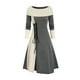 thumbnail image 1 of Vestido largo de punto de manga larga para mujer, Vestido de punto con botones, cuello desbocado, línea A, otoño e invierno, nuevo, 1 of 4