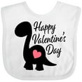 thumbnail image 3 of Inktastic Happy Valentines Day with Dinosaur Silhouette and Heart Boys or Girls Baby Bib, 3 of 4