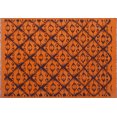 thumbnail image 2 of Elan Asbagh Orange/Drk. Brown Rug, 4'10" x 6'9", 2 of 7