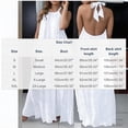 thumbnail image 3 of Tqcoqu Backless Cami Dresses for Women Sleeveless Open Back Lounge Dress Flowy Beach Vacation Maxi Sundress with Back Tie,White,Women's S-XXL, 3 of 6