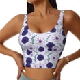 thumbnail image 2 of Uemuo Daisies Flowers Pattern Women's Sports Bra - High Impact Support, Breathable, and Comfortable Athletic Bra for Running, Yoga, and Workouts, 2 of 9