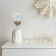 thumbnail image 2 of Long Stem Felt Poinsettia Pick (White), 2 of 3