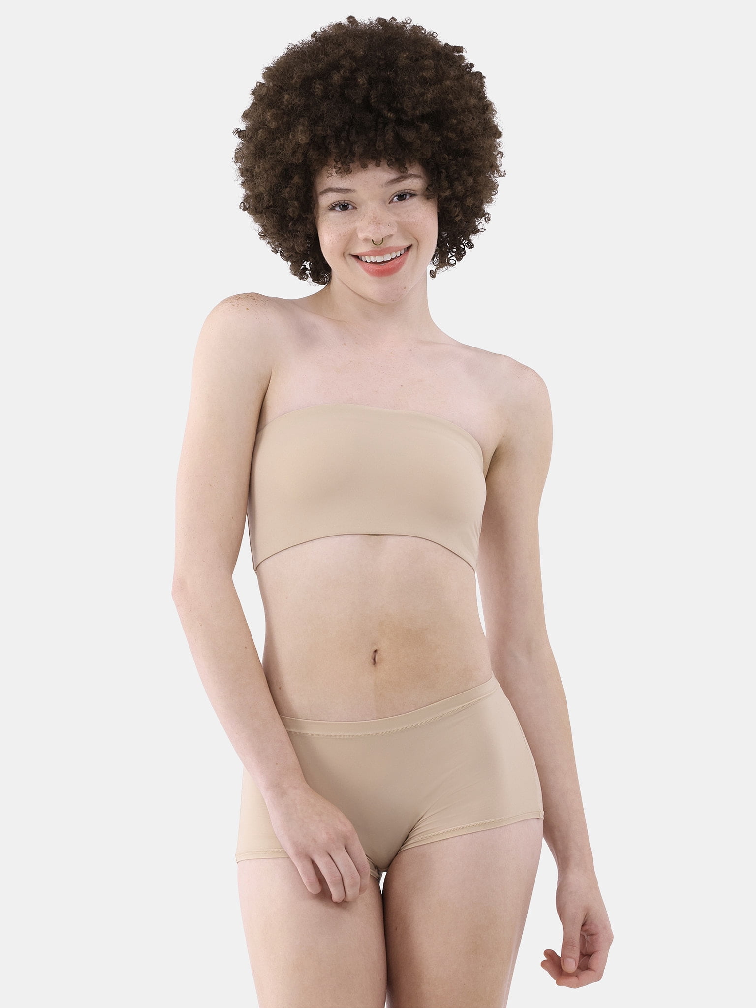 No Boundaries Women's Fit Stretch Bandeau Bra, Sizes XS-3XL