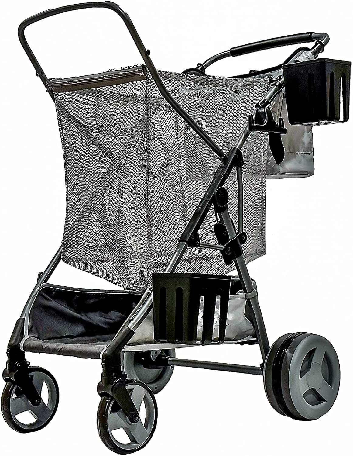 Beach Cart Large Wheels for Soft Sand Rust Free Aluminum Frame Big Capacity for Coolers
