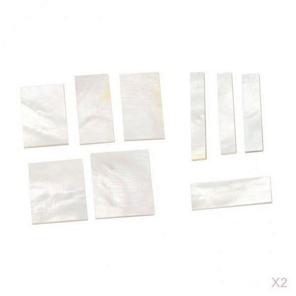 Esquirla 2 Pack Guitar Inlay Material White Shell Block 1.5mm/0.05inch Thickness for guitar Banjo Mandolin A