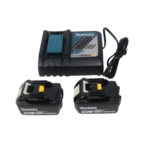 Makita OEM (1) DC18RC Charger & (2) BL1840 4.0 Ah Batteries