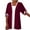 Wine, variant on Lindreshi Winter Coats for Women Plus Size Clearance Women Fashion Cardigan up Casual Solid Color Half Sleeve Hoodeless Tops