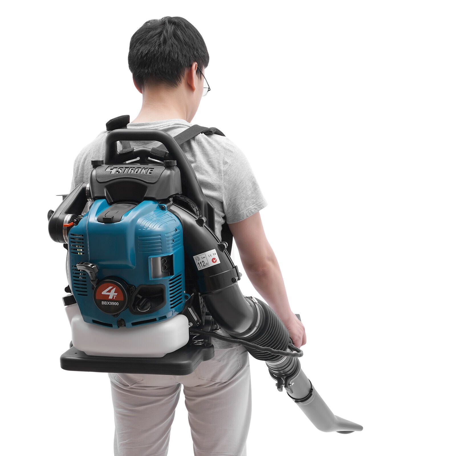 Cordless 75.6cc Blower for Yard, Garden, Lawn Care, and Street Cleaning Backpack Leaf Blower, Powerful Blowing and Low Fuel Consumption Gas Powered Leaf Blower