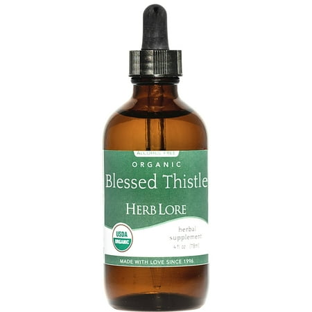 Herb Lore USDA Organic Blessed Thistle Extract Tincture (Cnicus benedictus) - Liquid Breastmilk Supplement for Lactation Support