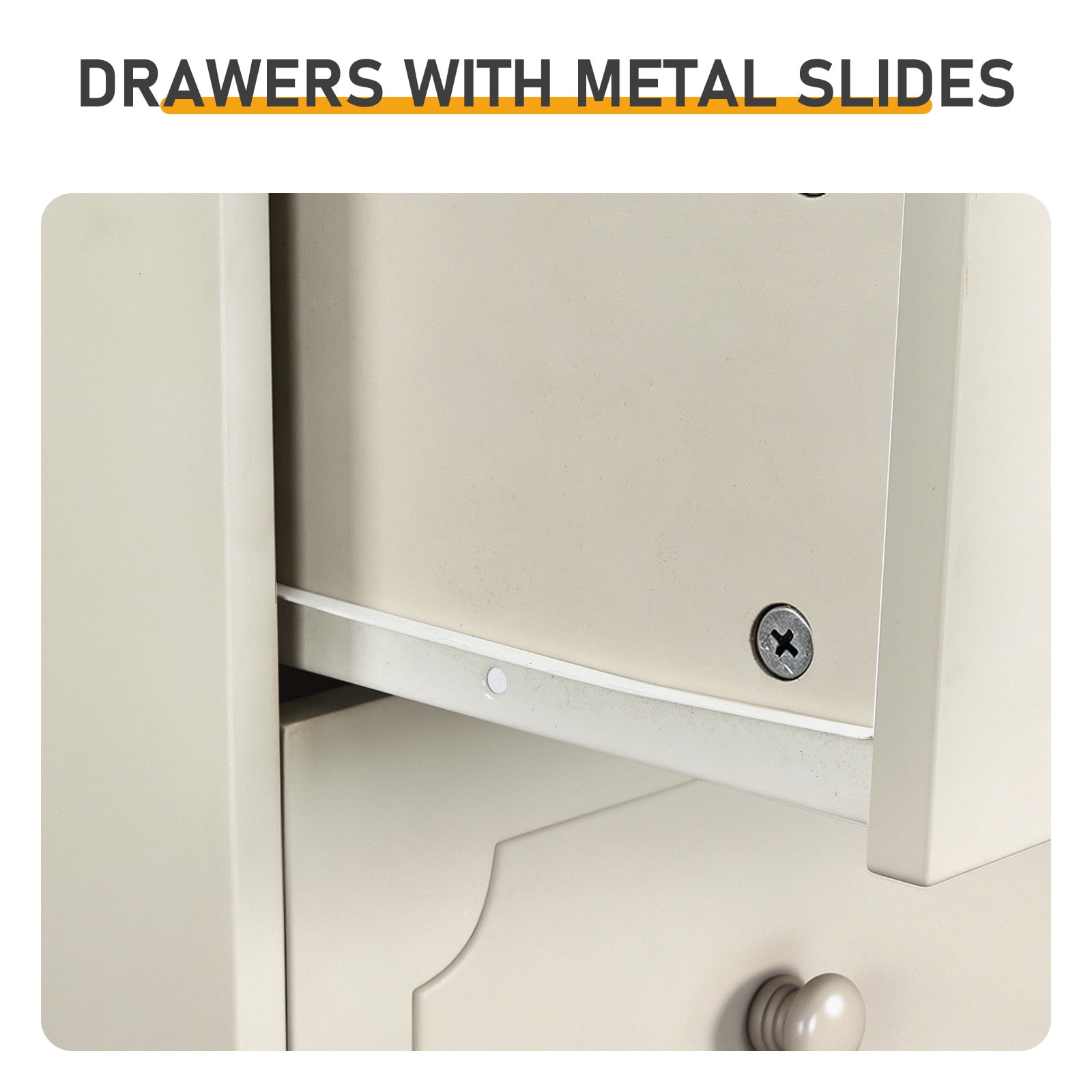 5-Drawer Cabinet with Solid Wood Veneer, Brown, 31.3 x 15.55 x 47.24 in