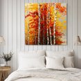 thumbnail image 5 of Wall Art Prints, Autumn Yellow Leaves Framed Canvas Prints for Bedroom Living Room Bathroom Office, Fall Natural Forest Branch Watercolor Gallery Wrap Wall Art Poster for Gifts Home Decor 28"x28", 5 of 9