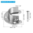 thumbnail image 2 of Uxcell 1.26"Dia Closet Rod Bracket,U Shape Stainless Steel Closet Pole Socket Rod Holder for Closet Wardrobe,6Pack, 2 of 6