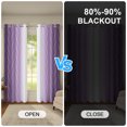 thumbnail image 2 of Ombre Purple Wave Curtains For Bedroom Living Room,2 Panels Set,96 Inch Length,Thermal Insulated Grommet Top Window Drapes, 2 of 8
