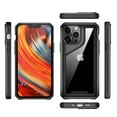 thumbnail image 2 of Hybrid Case Compatible with Apple iPhone 11 (6.1") Clear Hybrid Aluminum Alloy Protective Shockproof Hard Back Dual Layer Thick Bumper Frame Cover [ Black ], 2 of 4