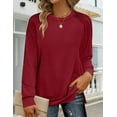 thumbnail image 3 of Zeagoo Women Cotton Tops Long Sleeve T Shirts Tunic 2025 Ladies Dressy Blouse Casual Shirts for Fall Winter, 3 of 6