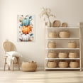 thumbnail image 2 of ZHONGYUTONG Autumn Canvas Wall Art Fall Pumpkin Pictures Farmhouse Harvest Painting Thanksgiving Print for Kitchen Decor Framed (12.00" x 18.00"), 2 of 5
