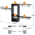thumbnail image 2 of 96 Inch Hanging Closet System, 8 FT Closet Organizer System with Hanging Rod, Walk In Mounted Closet System, Built-In Clothes Garment Rack with 3 Shelving Towers(Can Be Cut To Fit), Black, 2 of 14