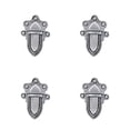 thumbnail image 3 of Miangastore Purse Lock Clasp Catch Purse Buckle Fasteners 4Set 1.6X1.6X2.3In, 3 of 8