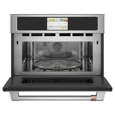 Café - 27" Built-In Single Electric Convection Wall Oven with 120V Advantium Technology - Stainless steel