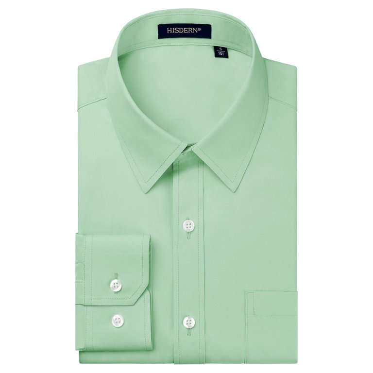 slim fit dress slacks LIGHT GREEN BUSINESS WEAR SHIRT – Ismail Farid main image 1