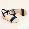 thumbnail image 4 of Women's Platform Wedge Heel Sandals - Buckle Ankle Strap, Open-Toe Comfortable Insole Lightweight Rubber Sole Casual Summer Sandals, 4 of 7