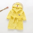 thumbnail image 2 of Toddler Flannel Hooded Robes Sleepwear Kids Cute Animal Cartoon Bathrobe Bath Towel Wrap 1-6Y, 2 of 4