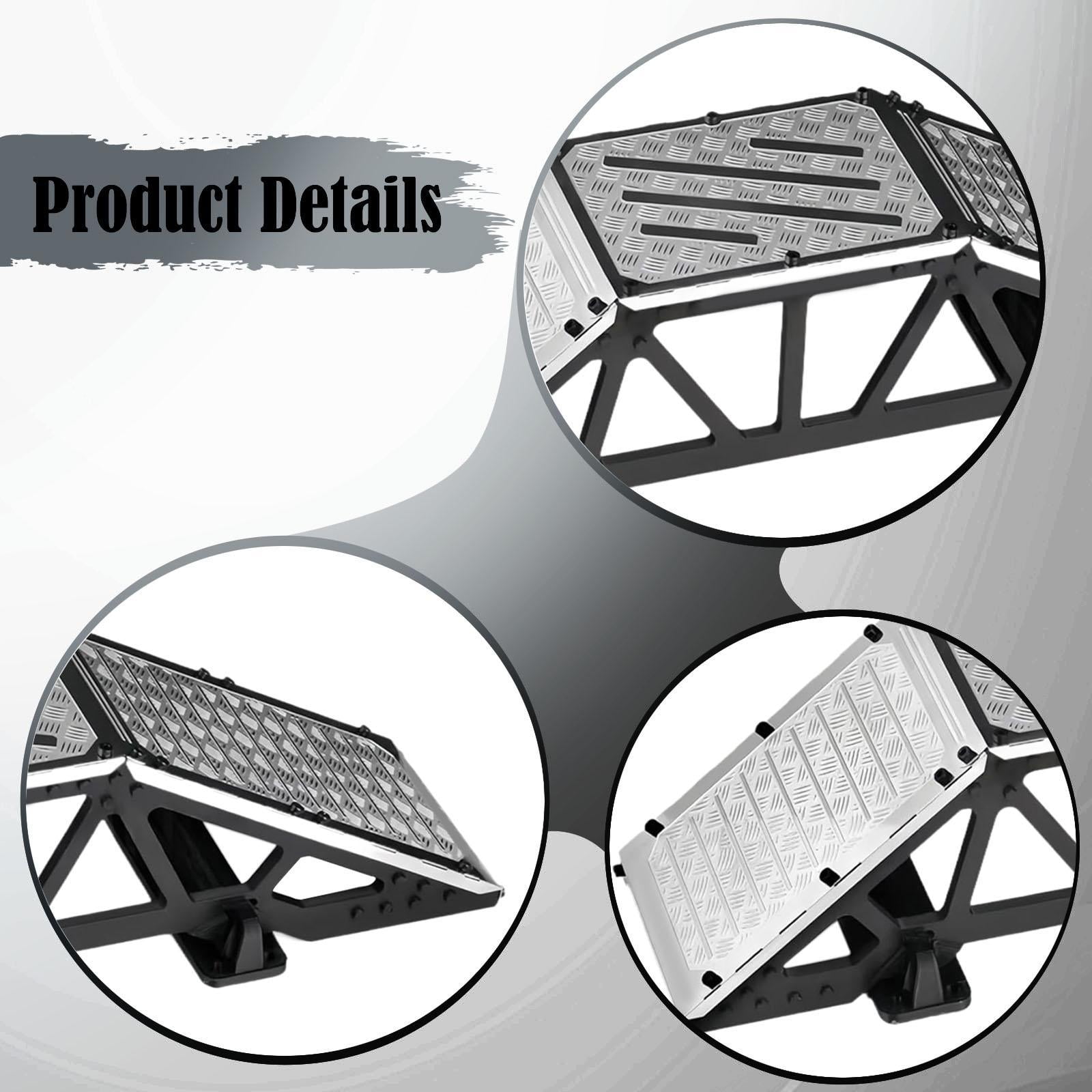 Obstacle Bridge RC Car Ramp Single Side Stainless Steel Pressure Resistant Accessory for 1/8 1/10 Climbing Car Scenarios