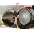 thumbnail image 2 of Toupee for Men 100 European Human Hair Swiss Lace Front Natural Hairline Hair Pieces 0.08mm Thin Skin PU V-looped Men's Hair Replacement System 8x10 Inches , Grey, 2 of 4