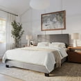 thumbnail image 4 of CorLiving Celeste Modern Upholstered Adult Queen Bed Frame with Headboard, Box Spring Required, 4 of 6
