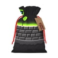thumbnail image 1 of Yiaed Geometry Dash Print Christmas Small Burlap Bags with Drawstring, Burlap Gift Bags Christmas Linen Treat Sacks Gift Wrapping Bags Xmas Holiday Party-Medium, 1 of 7