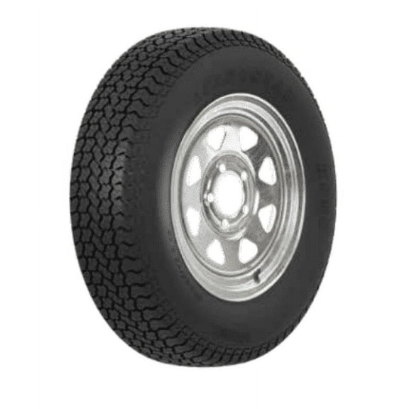 Trailer Tire On Rim ST205/75D14 205/75 14 in. LRC 5 Bolt Galvanized Spoke Wheel