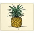 thumbnail image 1 of Pineapple Computer Mouse Pad Tropical Fruit Modern Cartoon Abstract Graffiti Beige Yellow Green Polyester Rubber Wipeable Ideal for Desk and Library Decor Square 9.5x7.9 Inch, 1 of 6