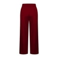thumbnail image 5 of Outfmvch Trousers Pants for Women Business Casual Womens Pants Elastic Waist Wide-leg Trousers Wide Leg Cargo Pants for Women Womens Work Pants Women's Jeans Red L, 5 of 7