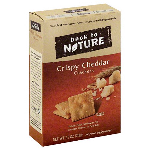 Back to Nature Crispy Cheddar Crackers, 7.5 oz, (Pack of 6) Walmart