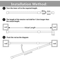 thumbnail image 4 of NAISHIER 8 Pcs Spring Tension Curtain Rod 28 to 48 Inch, White Adjustable Curtain Rod, 4 of 7