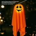 thumbnail image 4 of Harliver Halloween Hanging Ghost Decoration with Light, Light Up Hanging Ghost Decor Halloween Hanging Glowing Ghost, Halloween Indoor Outdoor Light Decorations for Holiday Party Porch Home (Orange), 4 of 7