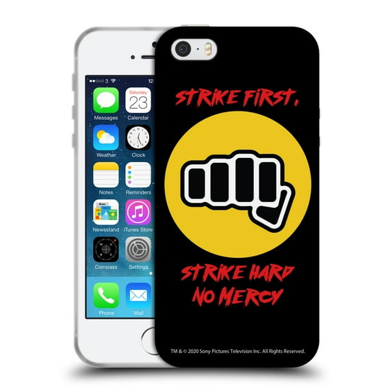 Head Case Designs Officially Licensed Cobra Kai Graphics 2 No Mercy Logo Soft Gel Case Compatible with Apple iPhone 5 / 5s / iPhone SE 2016