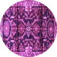 thumbnail image 1 of Ahgly Company Indoor Round Persian Purple Traditional Area Rugs, 8' Round, 1 of 4