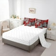 thumbnail image 5 of jejeloiu Patchwork Geometric Checkered 7pcs Bedding Comforter Set,Leopard Zebra Print Queen Bedding Sets,Red White Black Queen Sheet Sets For Girls Kids,Ultra Soft Home Decor Reversible, 5 of 8