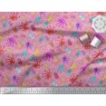 thumbnail image 3 of Soimoi Poly Georgette Fabric Dot,Octopus & Jellyfish Ocean Print Fabric by The Yard 42 Inch Wide, 3 of 3