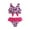 Hot Pink, variant on Hienoo Toddler Girls Leopard Bikini Swimsuit Ruffle UPF 50 Bathing Suit Swimwear,2-Piece