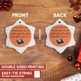 thumbnail image 3 of 3drose, Diet Cutting Out All Happiness, Black Lettering with Picture of Scale, 3 inch Snowflake Porcelain Ornament, 3 of 7