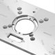 thumbnail image 3 of Aluminium Router Table Insert Plate for Woodworking Benches Milling Trimming Machine 8 Holes with Rings, 3 of 5
