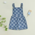 thumbnail image 2 of Staki Overalls Shorts Kids Overalls Shorts Summer Denim Shortsalls Cotton Daily Wear Rompers With Pockets 12M 18M 24M Light Blue,12-18 Months, 2 of 6