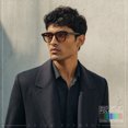 thumbnail image 3 of SA106 Polarized TAC Lens Retro Hipster Thin Keyhole Round Horn Rim Sunglasses / Black Frame - Orange Lens, 3 of 7