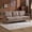 Light Khaki, variant on Ktaxon 83" Corduroy 3-Seat Sofa, Thick Cushion Couch with Solid Rubber Wood Frame and Arm Side Pockets for Living Room Apartment Light Khaki